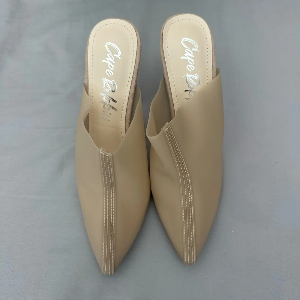 CAPE ROBBIN CARLIE WEDGE MULES